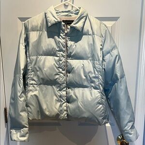 Banana Republic Sky Blue Puffer Jacket